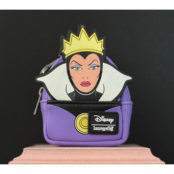 Loungefly Disney VILLAINS Mini Backpack Bag Charm - 🍎EVIL QUEEN🍎 - Picture 1 of 5